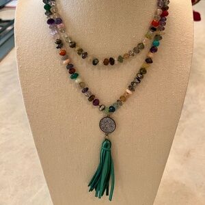 Multi-Colored Gemstone Necklace:  Amethyst, Aquamarine, Ruby, Citrine...